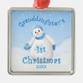 Eerste Kerstfeest Snowman Ornament van kleindochte (Voorkant)