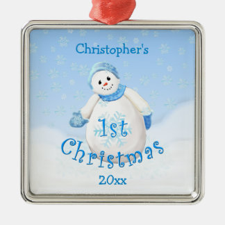 Eerste Kerstfeest Snowman Ornament voor baby's