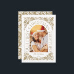 Eerste Kerstfeest Together Arch 3 Foto Collage Feestdagenkaart<br><div class="desc">Viel je eerste Kerstmis samen met een speciale kaart. Een unieke en moderne vakantiekaart met een boogfotovorm met een moderne gestileerde typografie die elegant rond uw foto kromt, en een originele, met de hand getekende winterbladerkunst. De rug kenmerkt een passend patroon en een 3 fotocollages u meer van uw favoriete...</div>