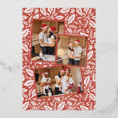 Eerste Kerstfeest Together Arch 3 Foto Collage Folie Feestdagenkaart (Achterkant)