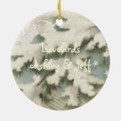 Eerste kerstfeest Tortelduifjes Ornament (Achterkant)