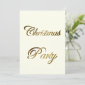 Eerste kerstfeest Uitnodiging Elegant Faux Gold Wh (Staand voorkant)
