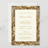 Eerste kerstfeest Uitnodiging Elegant Faux Gold Wh (Achterkant)