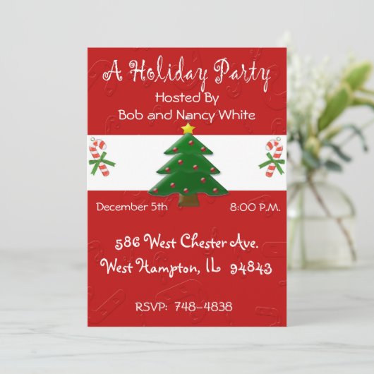 Eerste kerstfeest Uitnodiging voor zakelijk of per (Staand voorkant)