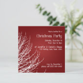 Eerste kerstfeest Uitnodigingen Rood Wit Uitnodigi (Staand voorkant)