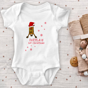 Eerste kerstfeest van baby met Santa Hat Romper