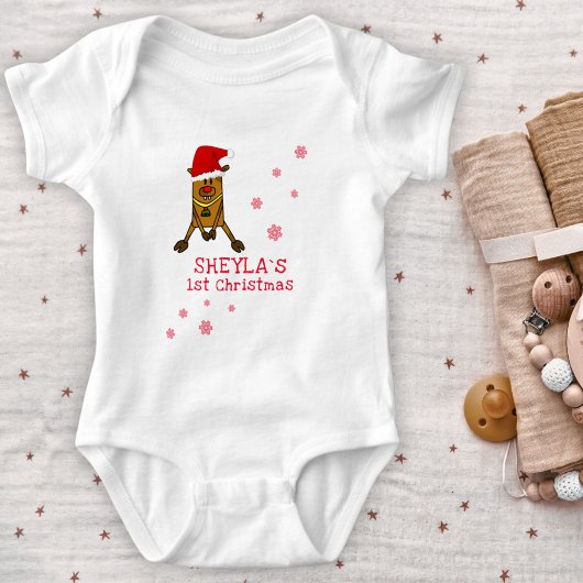 Eerste kerstfeest van baby met Santa Hat Romper