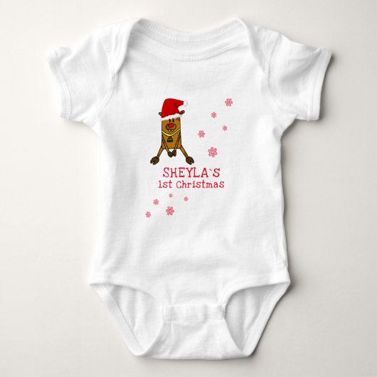 Eerste kerstfeest van baby met Santa Hat Romper (Voorkant)