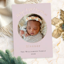 Eerste kerstfeest van de baby Aangepaste foto mooi