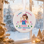 Eerste kerstfeest van de baby, aangepaste naam ornament