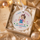 Eerste kerstfeest van de baby, aangepaste naam ornament