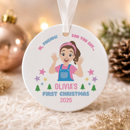Eerste kerstfeest van de baby, aangepaste naam ornament