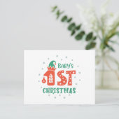 Eerste kerstfeest van de baby briefkaart (Staand voorkant)
