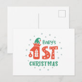 Eerste kerstfeest van de baby briefkaart (Voorkant / Achterkant)