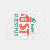 Eerste kerstfeest van de baby fleece deken (Voorkant (Horizontaal))