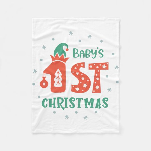 Eerste kerstfeest van de baby fleece deken (Voorkant)