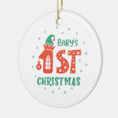 Eerste kerstfeest van de baby keramisch ornament (Links)