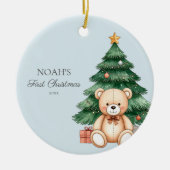 Eerste kerstfeest van de baby keramisch ornament (Voorkant)