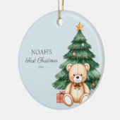 Eerste kerstfeest van de baby keramisch ornament (Links)