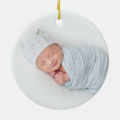 Eerste kerstfeest van de baby keramisch ornament (Achterkant)
