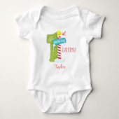 Eerste kerstfeest van de baby Noordpool thema Romper (Voorkant)