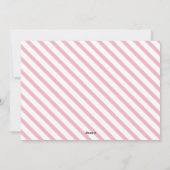 Eerste kerstfeest van de baby Roze foto met sneeuw Feestdagenkaart (Achterkant)