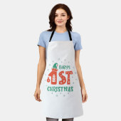 Eerste kerstfeest van de baby schort (Gedragen)