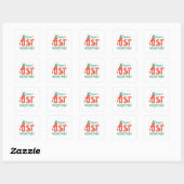 Eerste kerstfeest van de baby vierkante sticker (Vel)