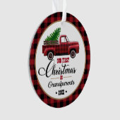 Eerste kerstfeest van de grootouders ornament (voorkant)