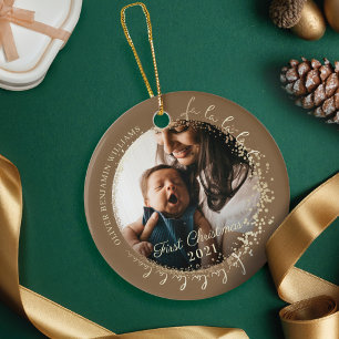Eerste kerstfeest voor baby La La La La Custom Bab Keramisch Ornament
