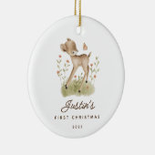 Eerste kerstfeest voor baby's keramisch ornament (Rechts)