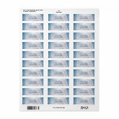 Eerste kerstfeest: Winter Snowman Blue Etiket (Full Sheet)