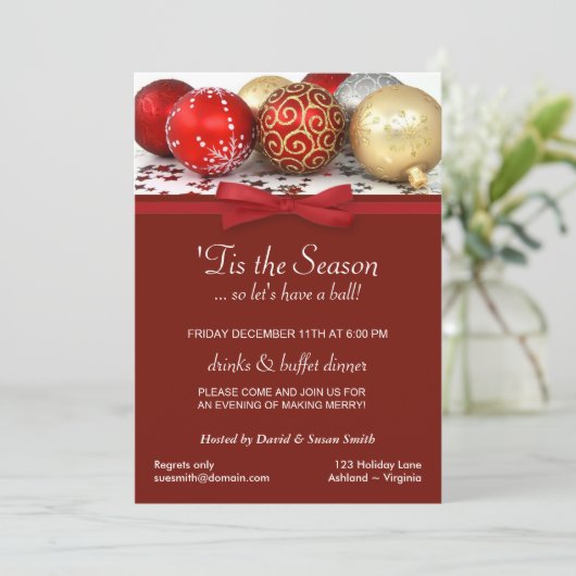 Eerste kerstfeestdag Aangepaste uitnodigingen (Staand voorkant)