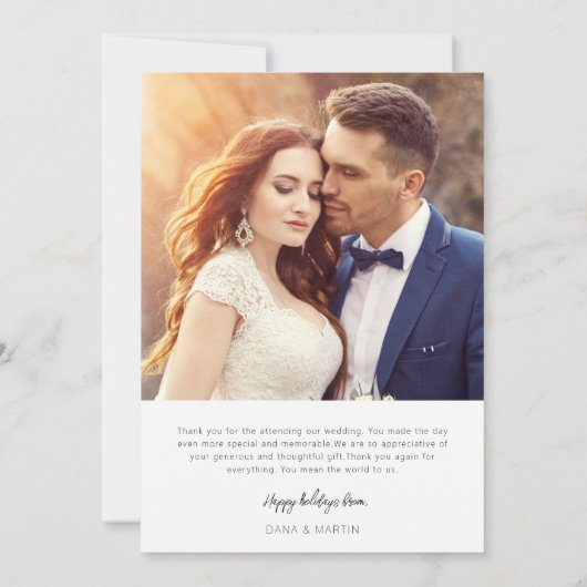 eerste kerstfeestdag aankondiging bruiloft (Achterkant)