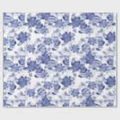 Eerste kerstfeestdag Blauwe winterkousen Poinsetti Cadeaupapier (Vlak)