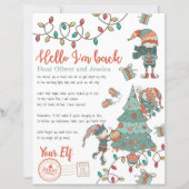 Eerste kerstfeestdag Elf Return Letter Uitnodiging (Voorkant)