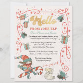 Eerste kerstfeestdag Elf Return Letter Uitnodiging (Voorkant)