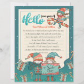 Eerste kerstfeestdag Elf Return Letter Uitnodiging (Voorkant)