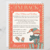 Eerste kerstfeestdag Elf Return Letter Uitnodiging (Voorkant)