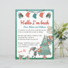 Eerste kerstfeestdag Elf Return Letter Uitnodiging