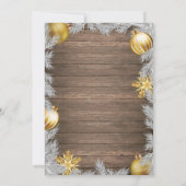 Eerste kerstfeestdag en gouden feestdagen kaart (Achterkant)