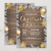 Eerste kerstfeestdag en gouden feestdagen kaart (Voorkant / Achterkant)