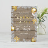 Eerste kerstfeestdag en gouden feestdagen kaart (Staand voorkant)