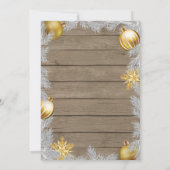 Eerste kerstfeestdag en gouden feestdagen kaart (Achterkant)