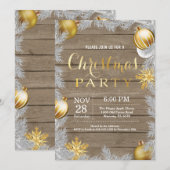 Eerste kerstfeestdag en gouden feestdagen kaart (Voorkant / Achterkant)