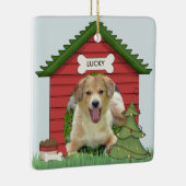 Eerste kerstfeestdag Foto naam en jaar Keramisch Ornament (Rechts)