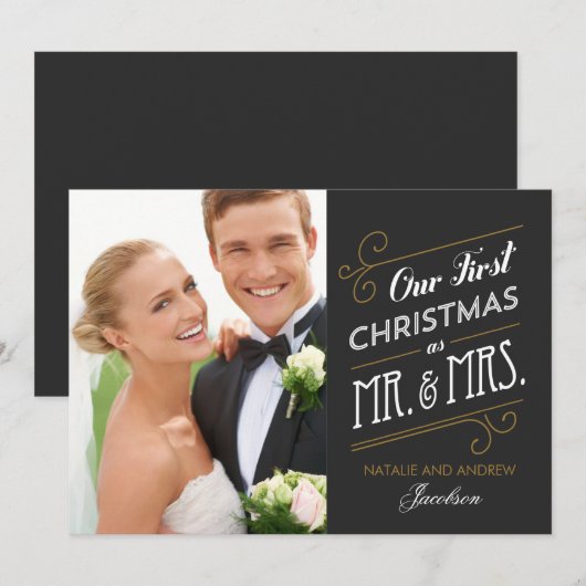 Eerste kerstfeestdag fotokaart feestdagenkaart (Voorkant / Achterkant)