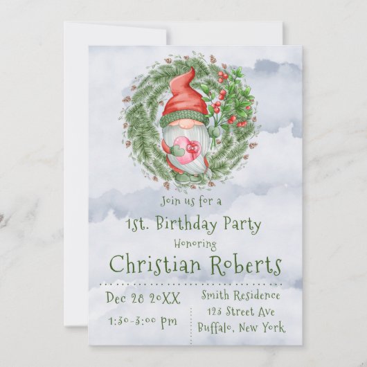 Eerste kerstfeestdag in de koe kaart (Voorkant)