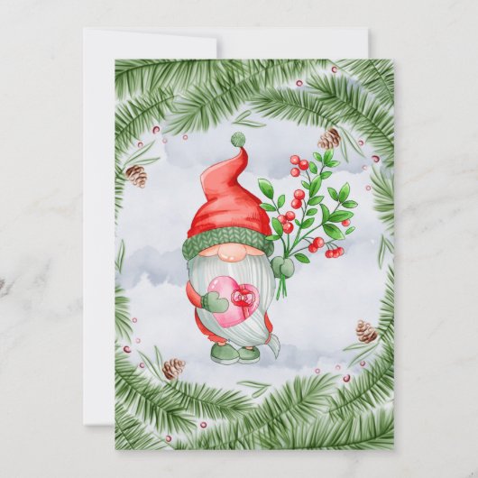 Eerste kerstfeestdag in de koe kaart (Achterkant)