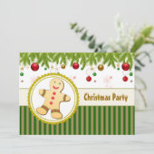 Eerste kerstfeestdag in Gingerbrood Kaart (Staand voorkant)